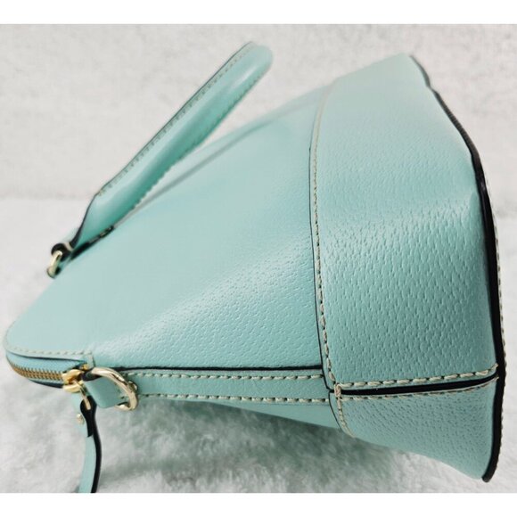 KATE SPADE Wellesley Rachelle Turquoise Texturedt Leather Domed Satchel Handbag - Picture 9 of 16